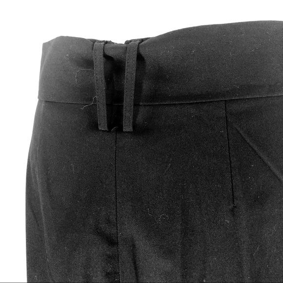 Italy CLASS  Skirt Front Slit Black slight A-line waist 30" sash belt classic pc - Picture 2 of 4